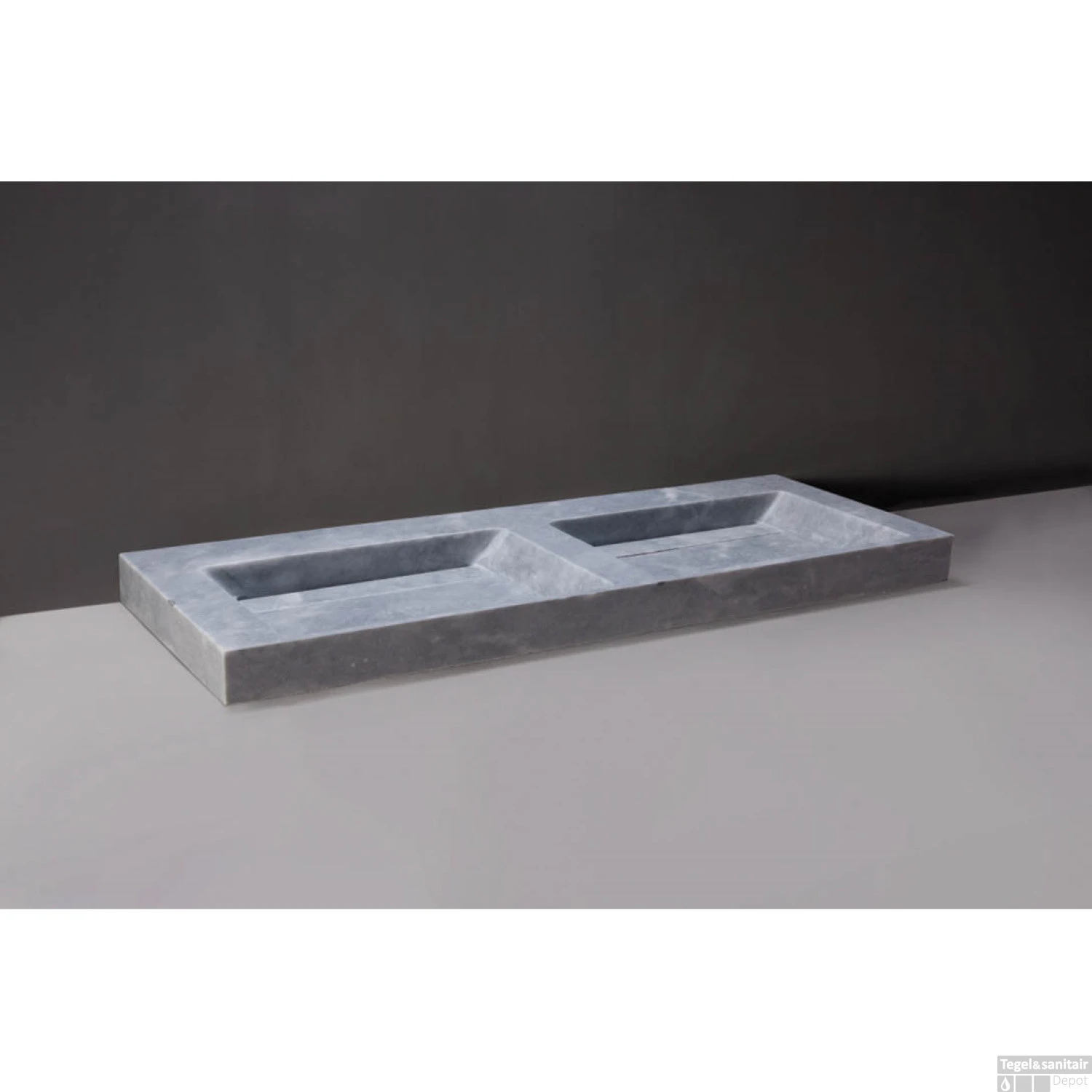 Wastafel Forzalaqua Bellezza Doppio Cloudy Marmer Gezoet 140,5x51,5x9 Cm Zonder Kraangat 1 Wastafel Forzalaqua Bellezza Doppio Cloudy Marmer Gezoet 140,5x51,5x9 Cm Zonder Kraangat