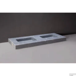 Wastafel Forzalaqua Napoli Cloudy Marmer Gezoet 160x60x9 Cm 2 Kraangaten