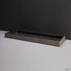 Wastafel Forzalaqua Oslo Hardsteen Gefrijnd 2 Kraangaten Antraciet 100,5x51,5x9 Cm