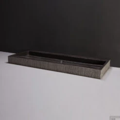 Wastafel Forzalaqua Oslo Hardsteen Gefrijnd 2 Kraangaten Antraciet 120,5x51,5x9 Cm