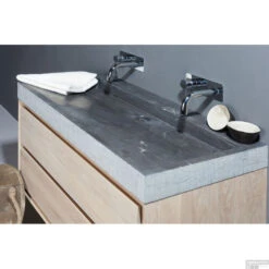 Wastafel Forzalaqua Oslo Hardsteen Gefrijnd 2 Kraangaten Antraciet 120,5x51,5x9 Cm -Duravit Verkoop wastafel forzalaqua oslo hardsteen gefrijnd 2 kraangaten antraciet 120 5x51 5x9 cm sfeer1