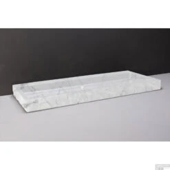 Wastafel Forzalaqua Palermo Carrara Gepolijst & Gekapt 120,5x51,5x9 Cm Inclusief Kraangat