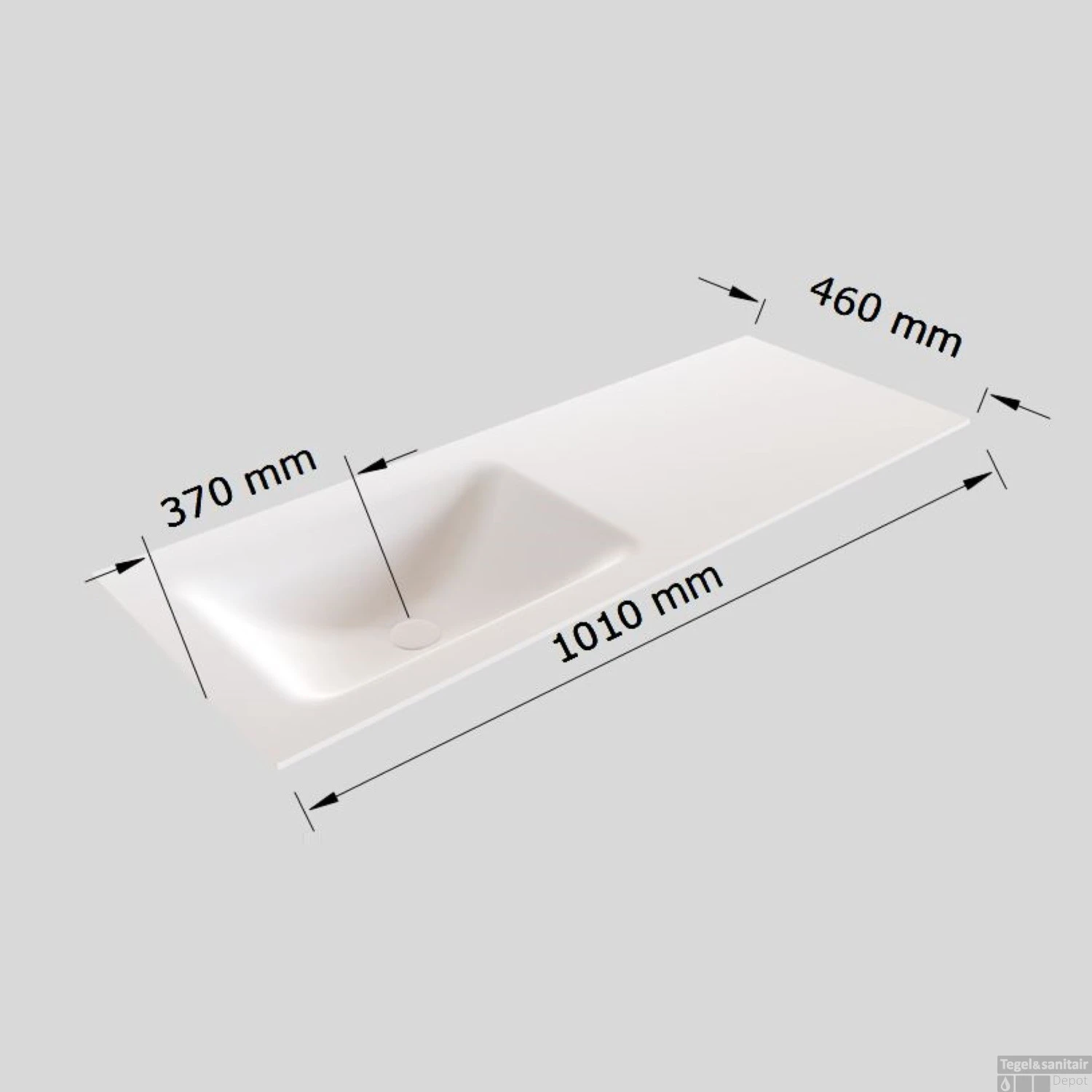 Badkamermeubel Solid Surface BWS Stockholm 100x46 Cm Links Mat Groen (met 1 Kraangat) 5 Badkamermeubel Solid Surface BWS Stockholm 100x46 Cm Links Mat Groen (met 1 Kraangat) - Afbeelding 5