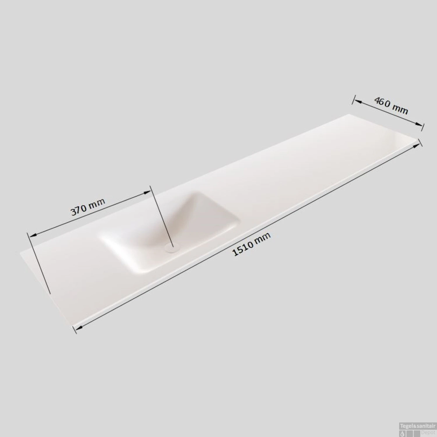 Badkamermeubel Solid Surface BWS Stockholm 150x45 Cm Mat Zwart Urban Links (1 Kraangat) 6 Badkamermeubel Solid Surface BWS Stockholm 150x45 Cm Mat Zwart Urban Links (1 Kraangat) - Afbeelding 6