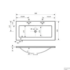 ACTIE BWS Badmeubel | Paris | 100cm | Wastafel Mat Wit | 1 Of 2 Kraangaten | Compleet | Hoogglans Antraciet -Duravit Verkoop wastafel paris tech 2 5