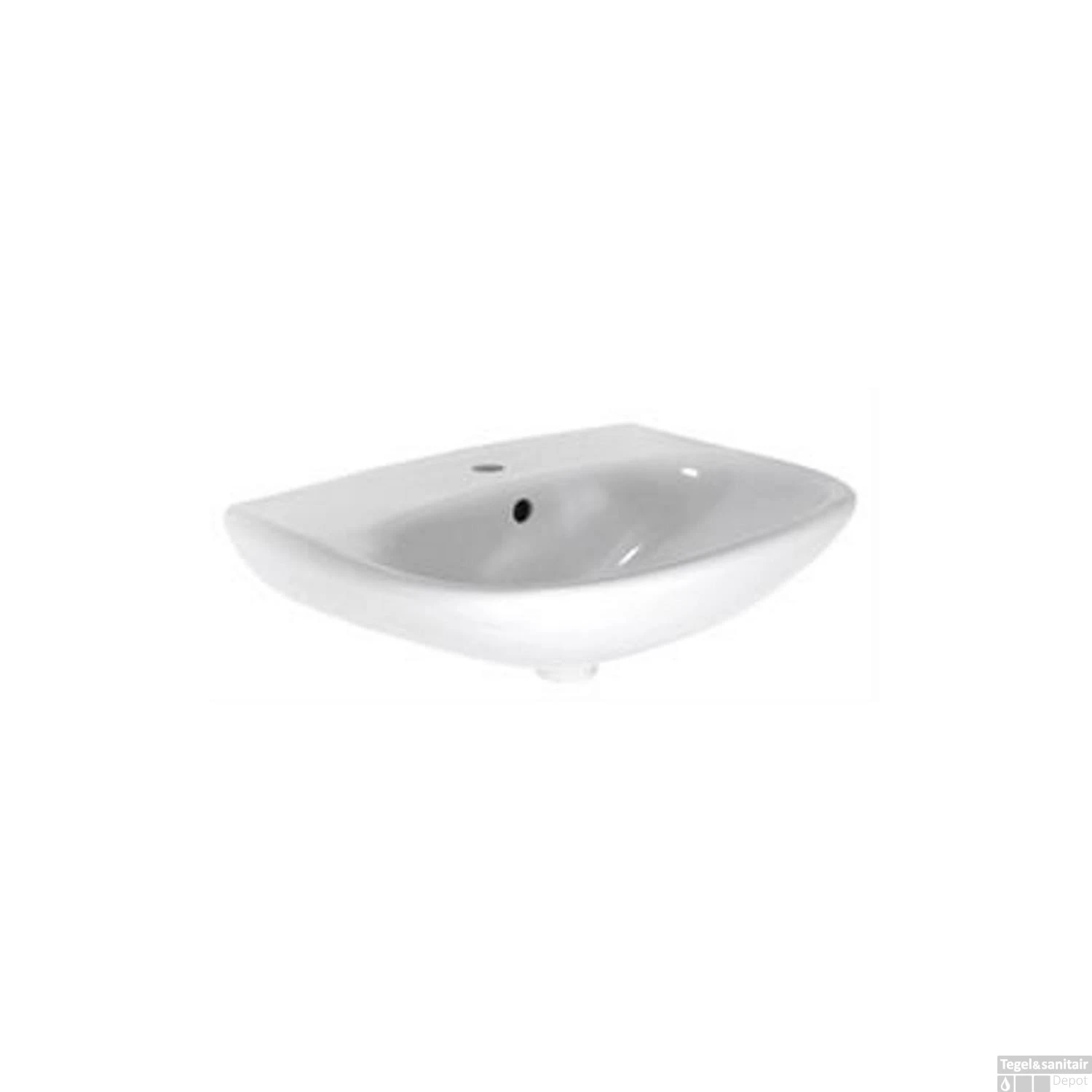 Wastafel Plieger Brussel 60x47cm Wit 1 Wastafel Plieger Brussel 60x47cm Wit