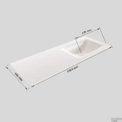 Badkamermeubel Solid Surface BWS Stockholm 100x46 Cm Rechts Mat Antraciet (met 1 Kraangat) 13 Badkamermeubel Solid Surface BWS Stockholm 100x46 Cm Rechts Mat Antraciet (met 1 Kraangat) -Duravit Verkoop wastafel rechts 100 cm tech 19