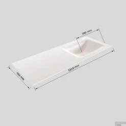 Badkamermeubel Solid Surface BWS Stockholm 120x46 Cm Rechts Mat Antraciet 4 Laden (met 1 Kraangat) -Duravit Verkoop wastafel rechts 120 cm 4 lades tech 23