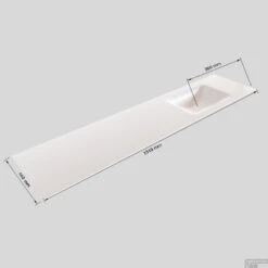 Badkamermeubel Solid Surface BWS Oslo 150x46 Cm Rechts Mat Antraciet 4 Laden (0 Kraangaten) -Duravit Verkoop wastafel rechts 150 cm 4 lades tech 12