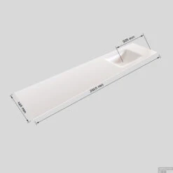 Badkamermeubel Solid Surface BWS Oslo 200x46 Cm Mat Antraciet Wasbak Rechts (0 Kraangaten, 4 Lades) 11 Badkamermeubel Solid Surface BWS Oslo 200x46 Cm Mat Antraciet Wasbak Rechts (0 Kraangaten, 4 Lades) -Duravit Verkoop wastafel rechts 200 cm 4 lades tech 3