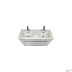 Wastafel Sanicare Dubbel Q1 Twee Kraangaten 120x45 Cm Keramisch Wit (exclusief Meubel) -Duravit Verkoop wastafel sanicare dubbel q1 twee kraangaten 120x46 cm keramisch wit detail1