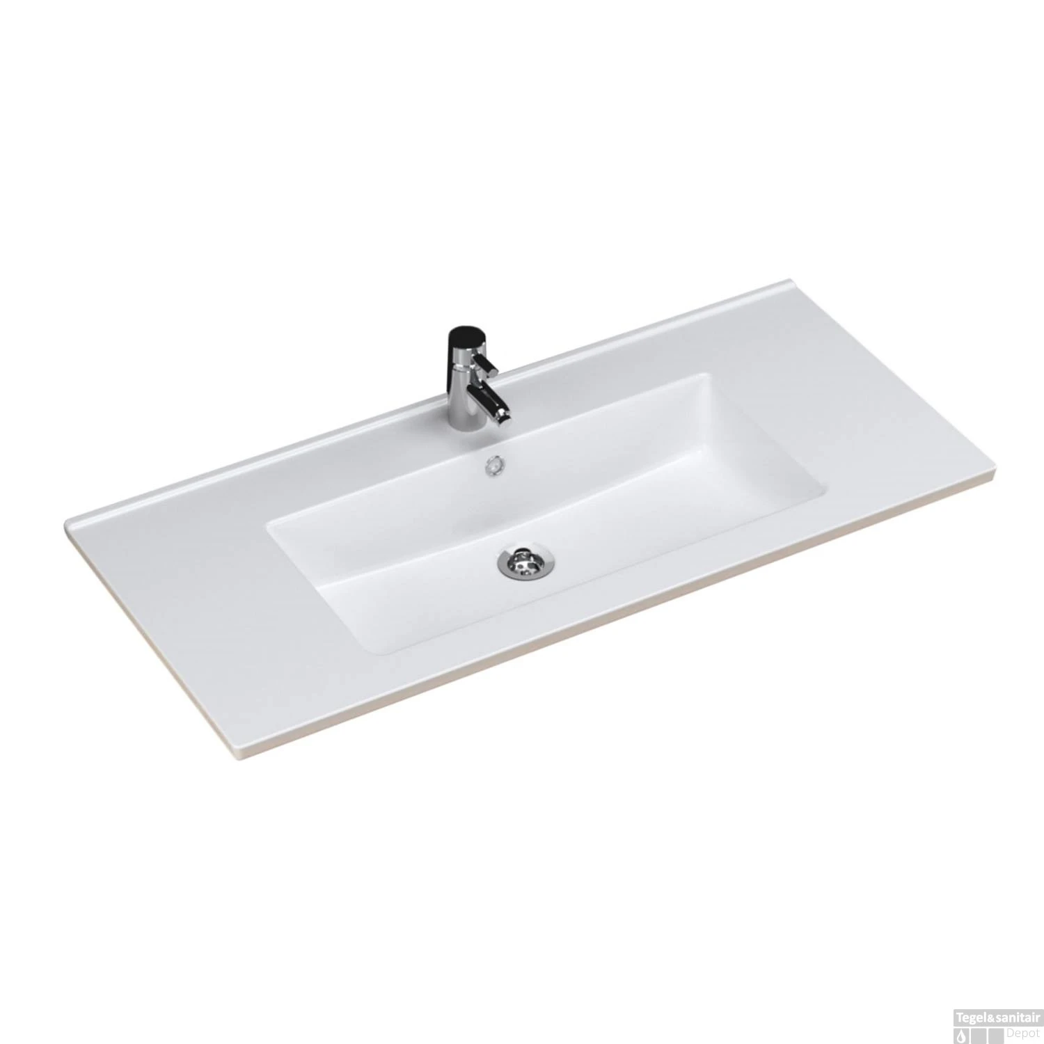 Wastafel Sanicare Q10 Keramiek 100x45 Cm Wit (excl. Meubel) 1 Wastafel Sanicare Q10 Keramiek 100x45 Cm Wit (excl. Meubel)