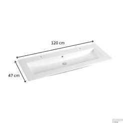 Wastafel Sanilux Classic 120x47x2,5 Cm Keramiek Wit Enkel (twee Kraangaten) -Duravit Verkoop wastafel sanilux classic 120x47x2 5 cm keramiek wit enkel 2 kraangaten tech