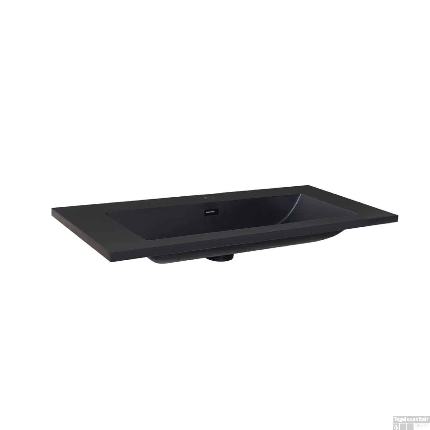 Wastafel Sanilux Quartz Classic 100x47x3 Cm Keramiek Mat Zwart (2 Kraangaten) 1 Wastafel Sanilux Quartz Classic 100x47x3 Cm Keramiek Mat Zwart (2 Kraangaten)