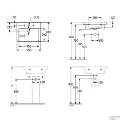 Wastafel Villeroy & Boch Subway 3.0 Geschikt Voor Meubel 44x55x16.5 Cm Wit Alpin -Duravit Verkoop wastafel villeroy boch subway 3.0 44x55x16.5 cm wit alpin tech