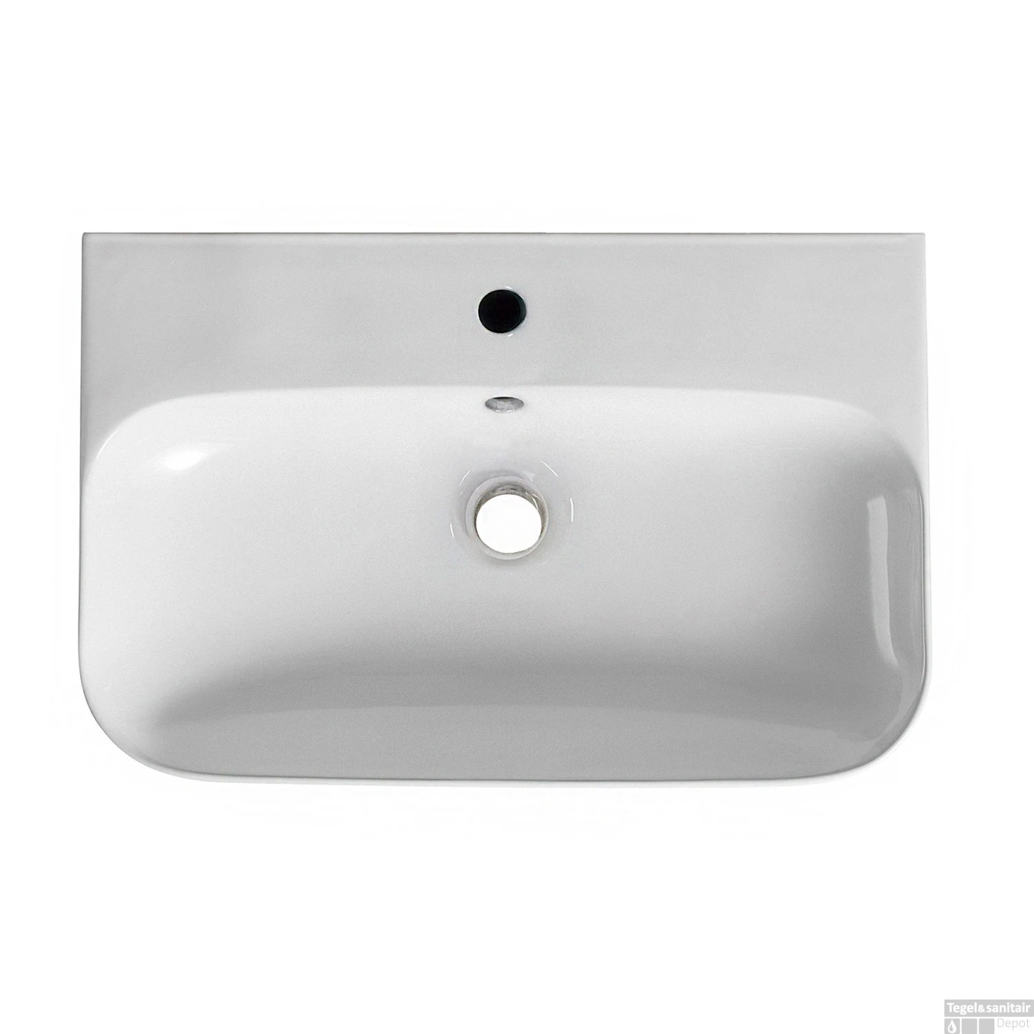 Wastafel Wiesbaden Finta 65.5 X 42 X 16.5 Cm Keramiek Glans Wit - Afbeelding 2