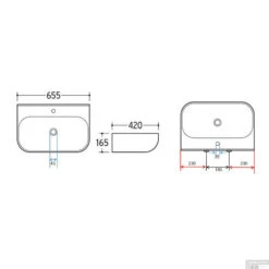 Wastafel Wiesbaden Finta 65.5 X 42 X 16.5 Cm Keramiek Glans Wit -Duravit Verkoop wastafel wiesbaden finta 65.5 x 42 x 16.5 cm keramiek glans wit tech
