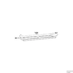 Wastafelblad Exclusive Line 160-2 Natuursteen Corestone 0 Kraangaten -Duravit Verkoop wastafelblad exclusive line 160 2 natuursteen corestone tech 1