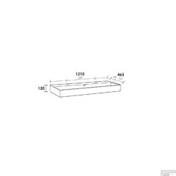 Wastafelblad Legend 120-1 2 Kraangaten Wit -Duravit Verkoop wastafelblad legend 120 1 tech