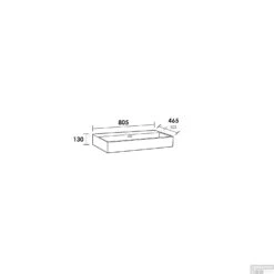 Wastafelblad Legend 80 1 Kraangat Wit -Duravit Verkoop wastafelblad legend 80 tech 1