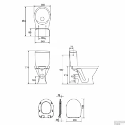 Wc-pack Staand Allibert Flexo Horizontale Afvoer Wit -Duravit Verkoop wc pack staand allibert flexo horizontale afvoer wit tech