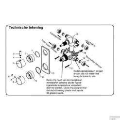 Douchethermostaatkraan Inbouw Rombo 2-Wegs Vierkant Chroom -Duravit Verkoop wiesbaden rombo inb 2 wegs douchethermost vierk chroom 3