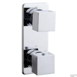 Douchethermostaatkraan Inbouw Rombo 2-Wegs Vierkant Chroom