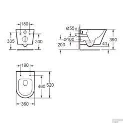 Geberit UP320 Toiletset Set45 Wiesbaden Vesta Rimless Mat Zwart Met Matzwarte Drukplaat -Duravit Verkoop wiesbaden vesta rimless mat zwart 32.3419 tech 1 7